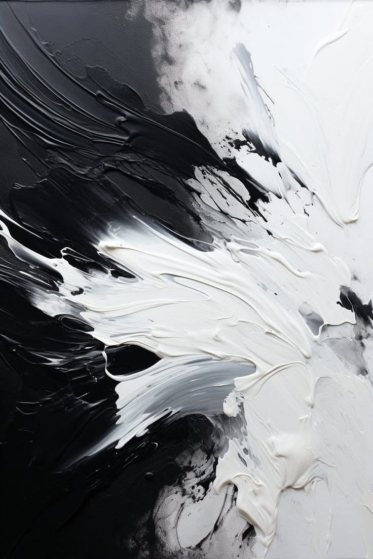 Black and white abstract minimalist
